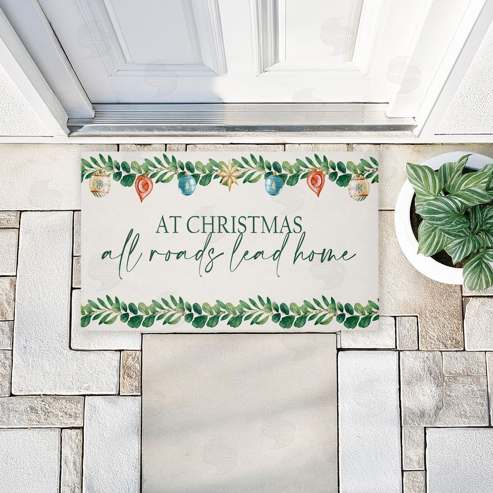 Kim Allen | Christmas Roads Lead Home Non-Woven Door Mat