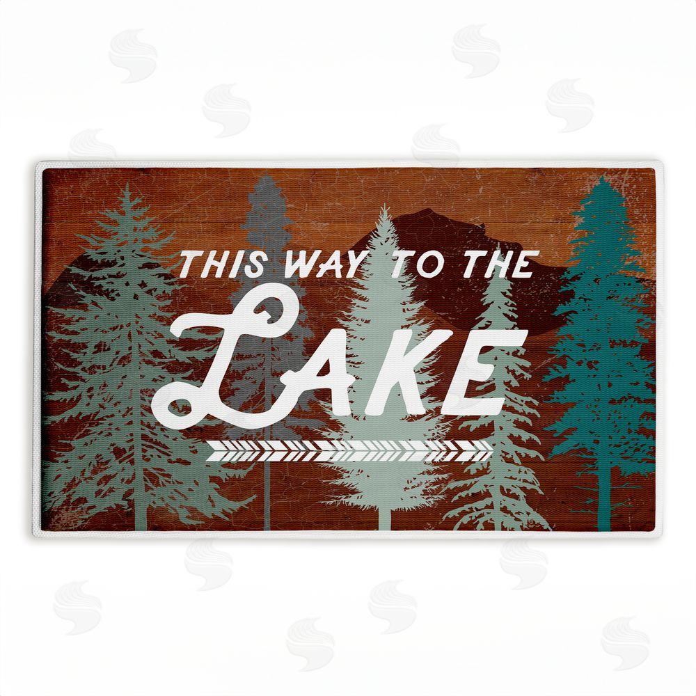 Lula Bijoux & co. | This Way To Lake Retro Plush Bath Mat