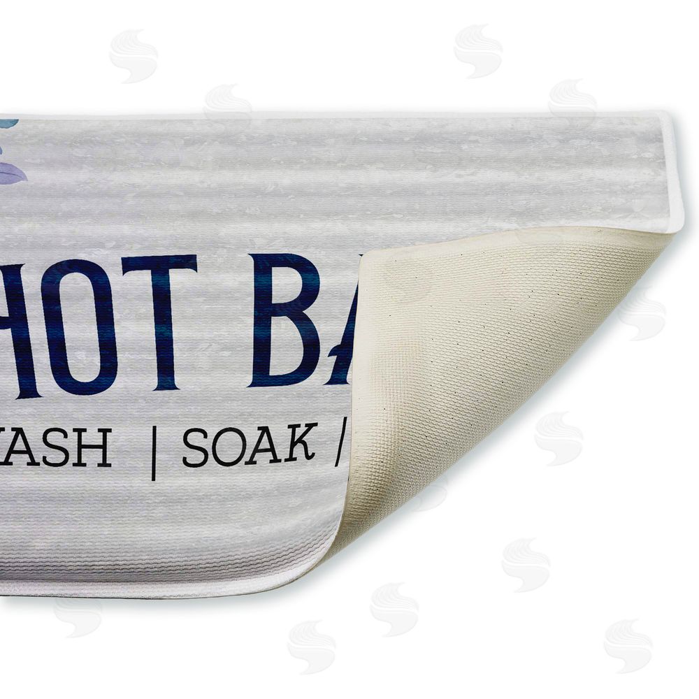 Kim Allen | Hot Bath with Vintage Flowers Plush Bath Mat