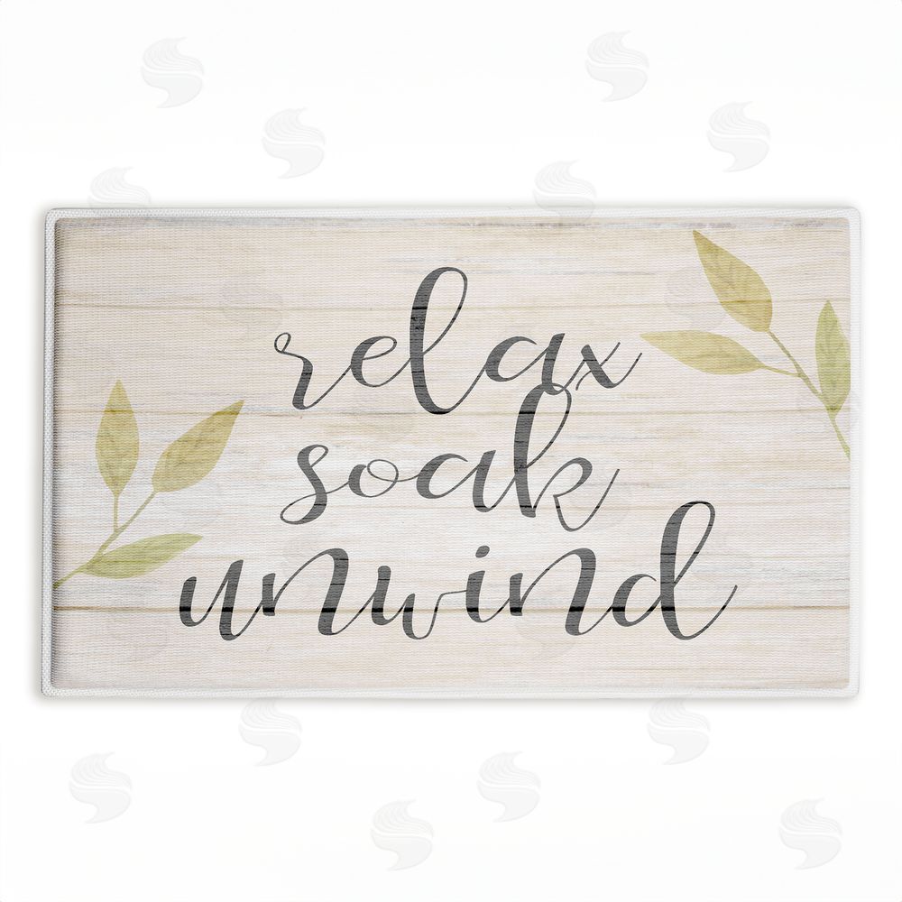 Kim Allen | Relax Soak Unwind Minimal Plush Bath Mat