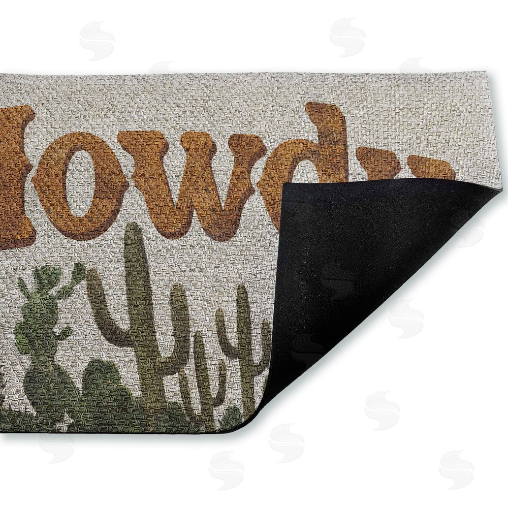 Matthew Piotrowicz | Western Howdy With Cacti Faux Sisal Door Mat