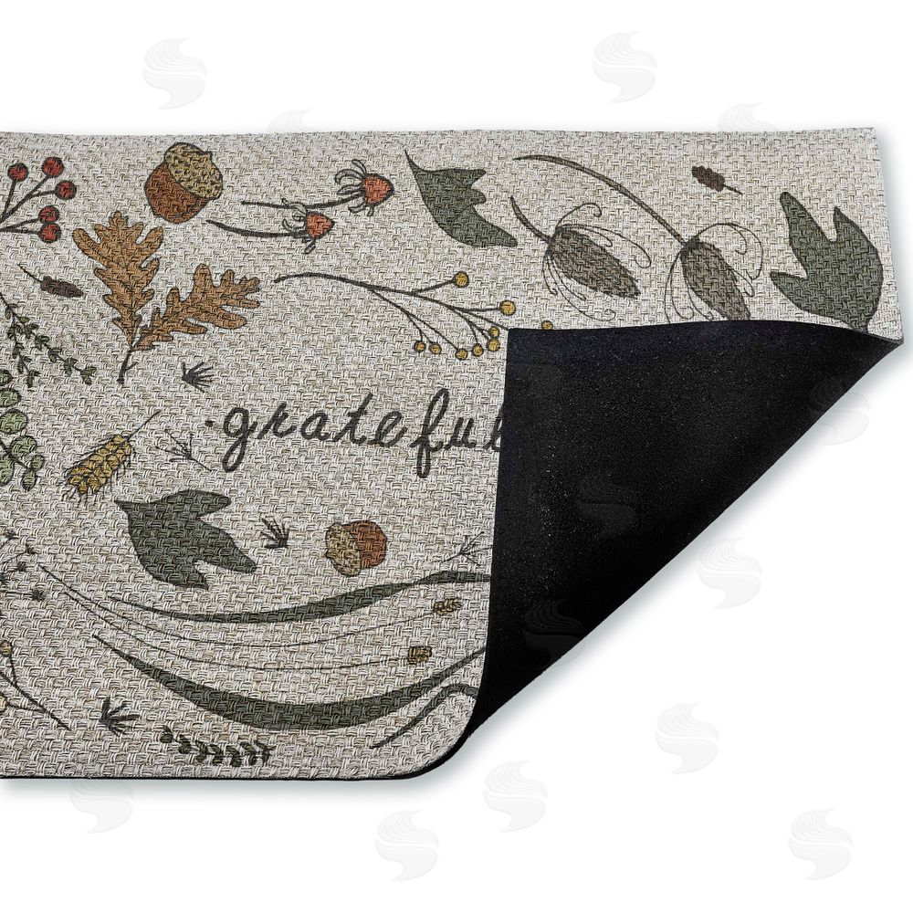Sweet Melody Designs | Grateful Autumn Leaves Faux Sisal Door Mat