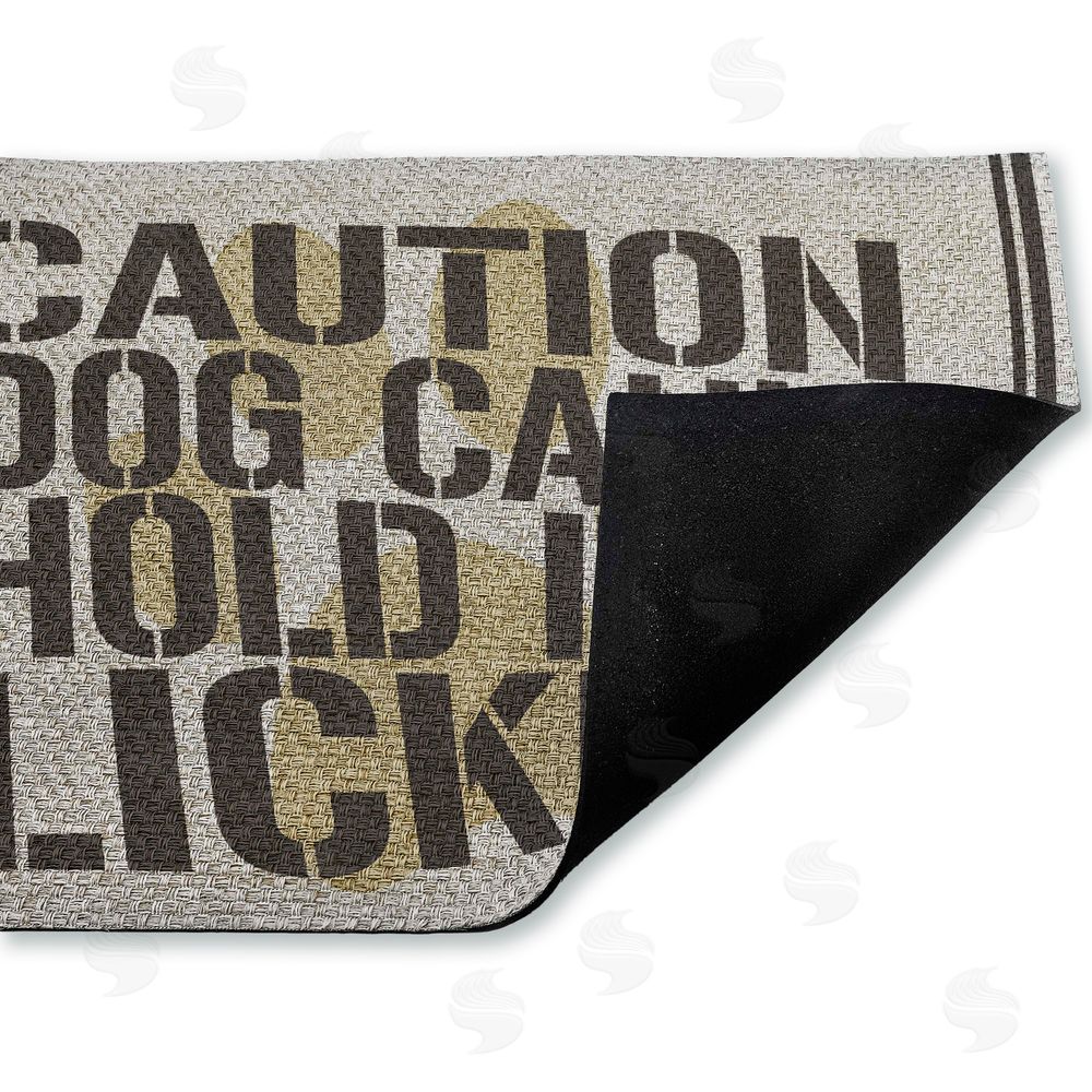Kim Allen | Dog Can't Hold Licker Faux Sisal Door Mat