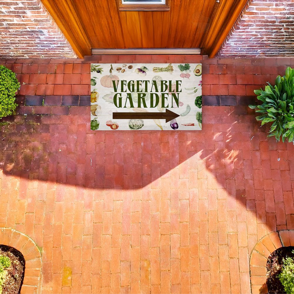 Anne Bailey | Vegetable Garden with Arrow Non-Woven Door Mat