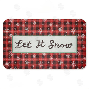 Chad Barrett | Let It Snow Red Plaid Anti-Fatigue Mat