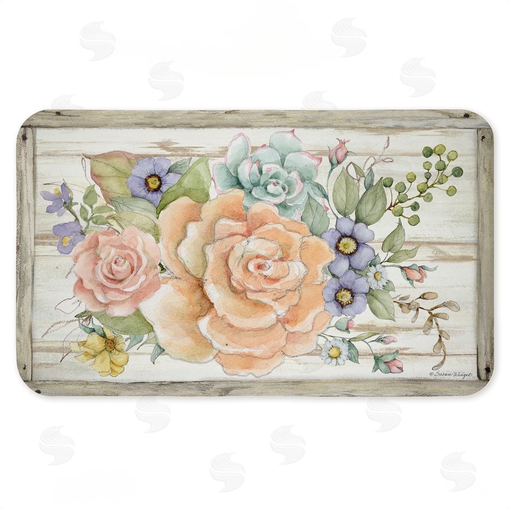 Susan Winget | Rose Succulent Bouquet Anti-Fatigue Mat