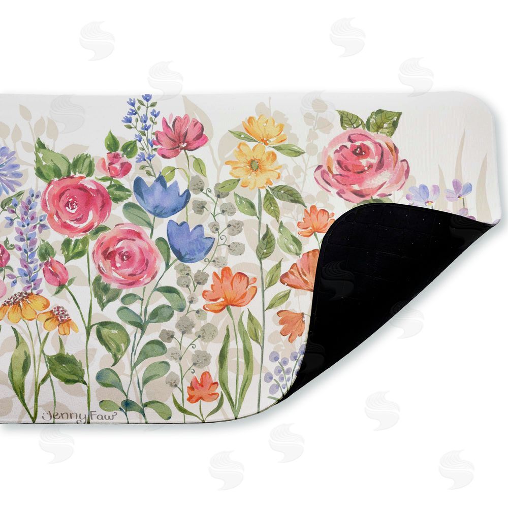Jenny Faw | Springtime Wildflower Blossoms Anti-Fatigue Mat