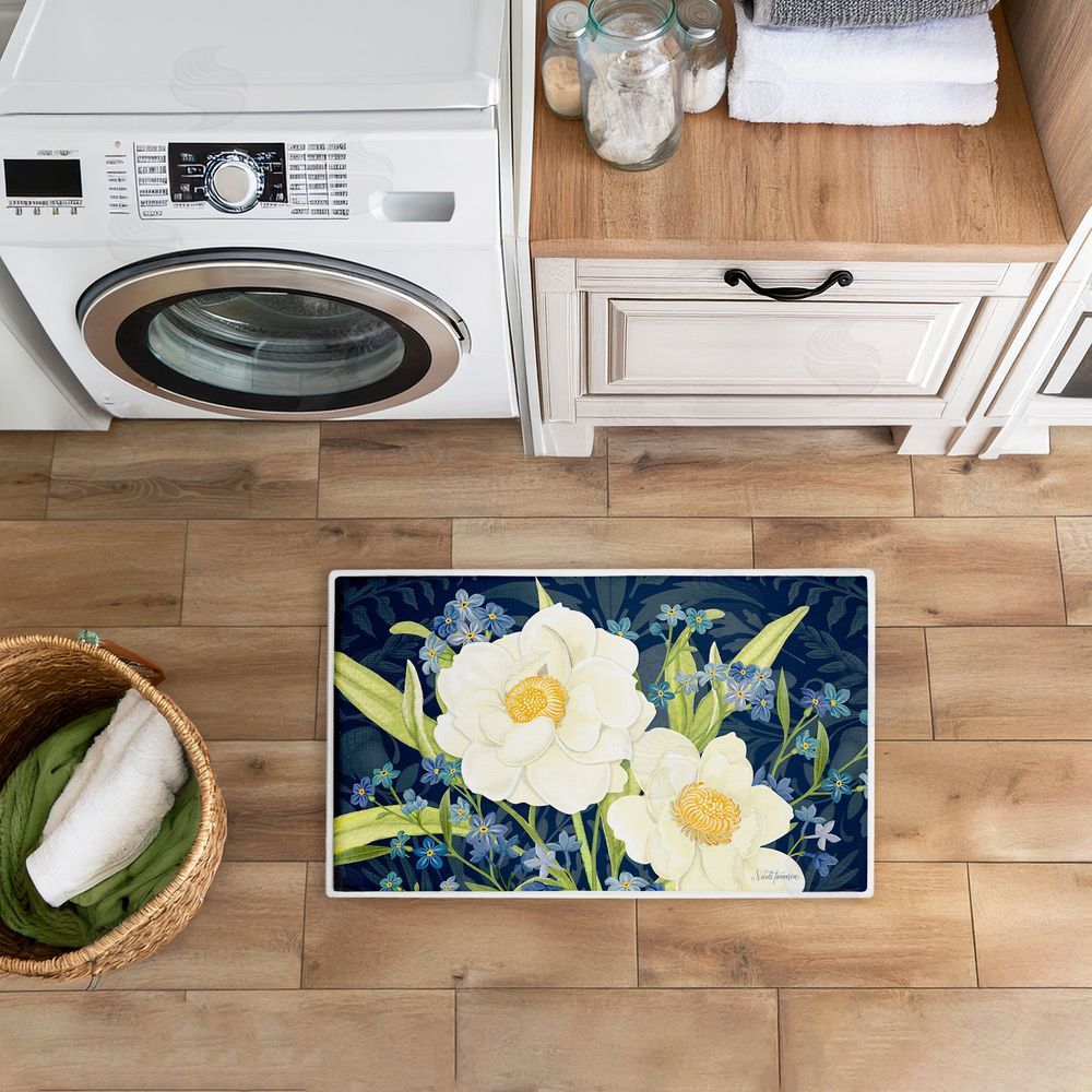 Nicole Tamarin | Enchanted Midnight Garden Plush Bath Mat