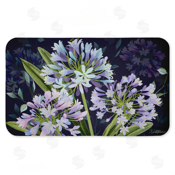 Nicole Tamarin | Midnight Garden Flowers Anti-Fatigue Mat
