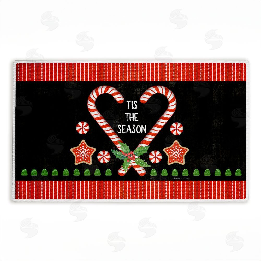 Suzanne Nicoll | Tis The Season Candy Heart Plush Bath Mat