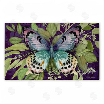 Nicole Tamarin | Midnight Butterfly Garden Non-Woven Door Mat