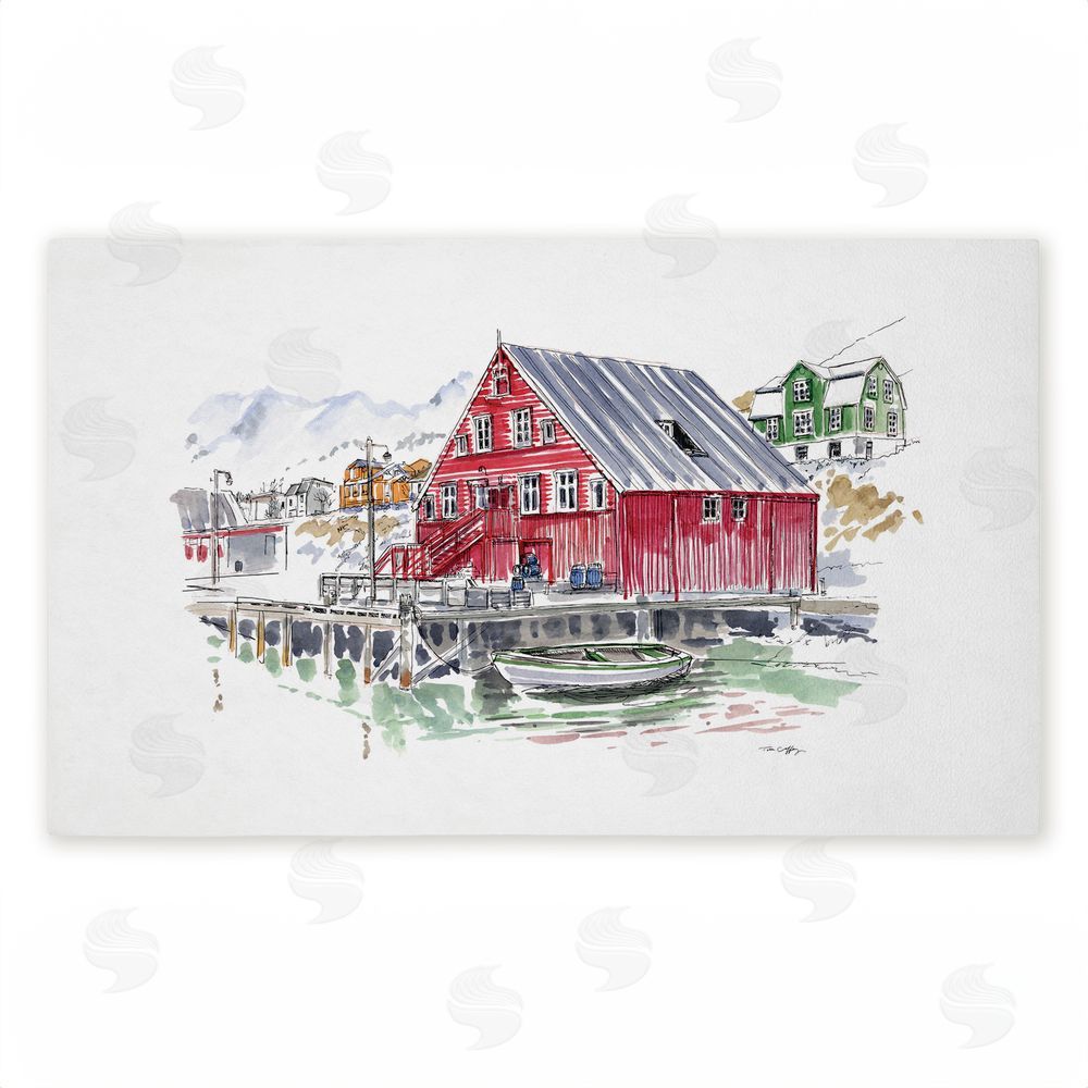 Tim Coffey | Wanderlust Coastal Dock Non-Woven Door Mat
