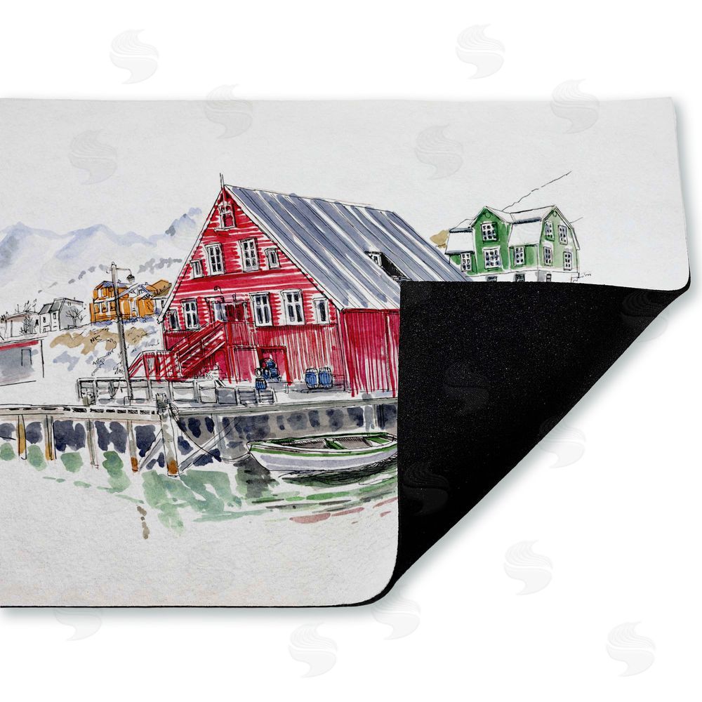 Tim Coffey | Wanderlust Coastal Dock Non-Woven Door Mat