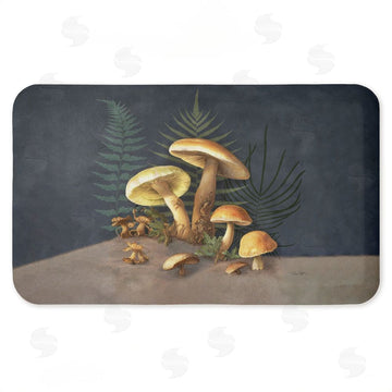 Tim Coffey | Mushrooms & Ferns on Blue Anti-Fatigue Mat