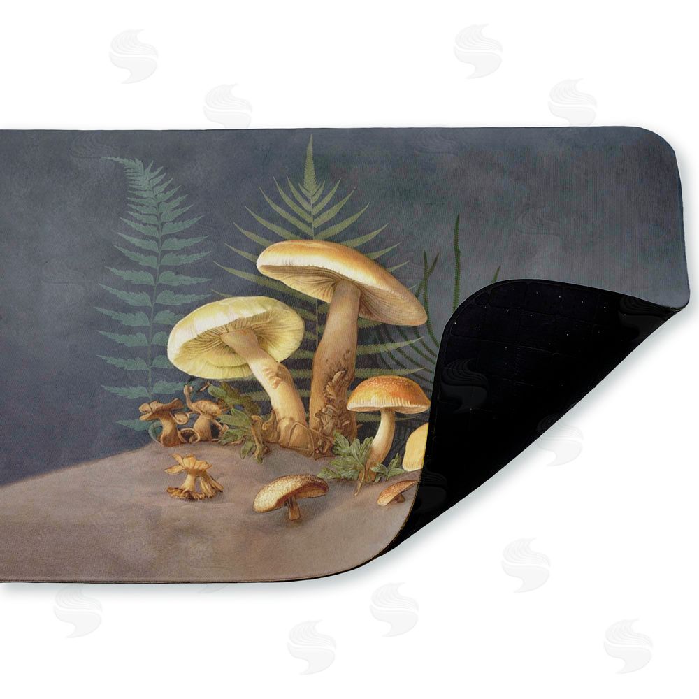 Tim Coffey | Mushrooms & Ferns on Blue Anti-Fatigue Mat