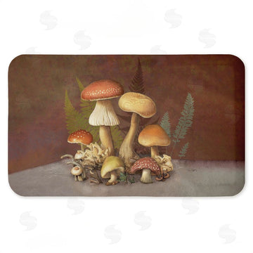 Tim Coffey | Mushrooms & Ferns on Brown Anti-Fatigue Mat
