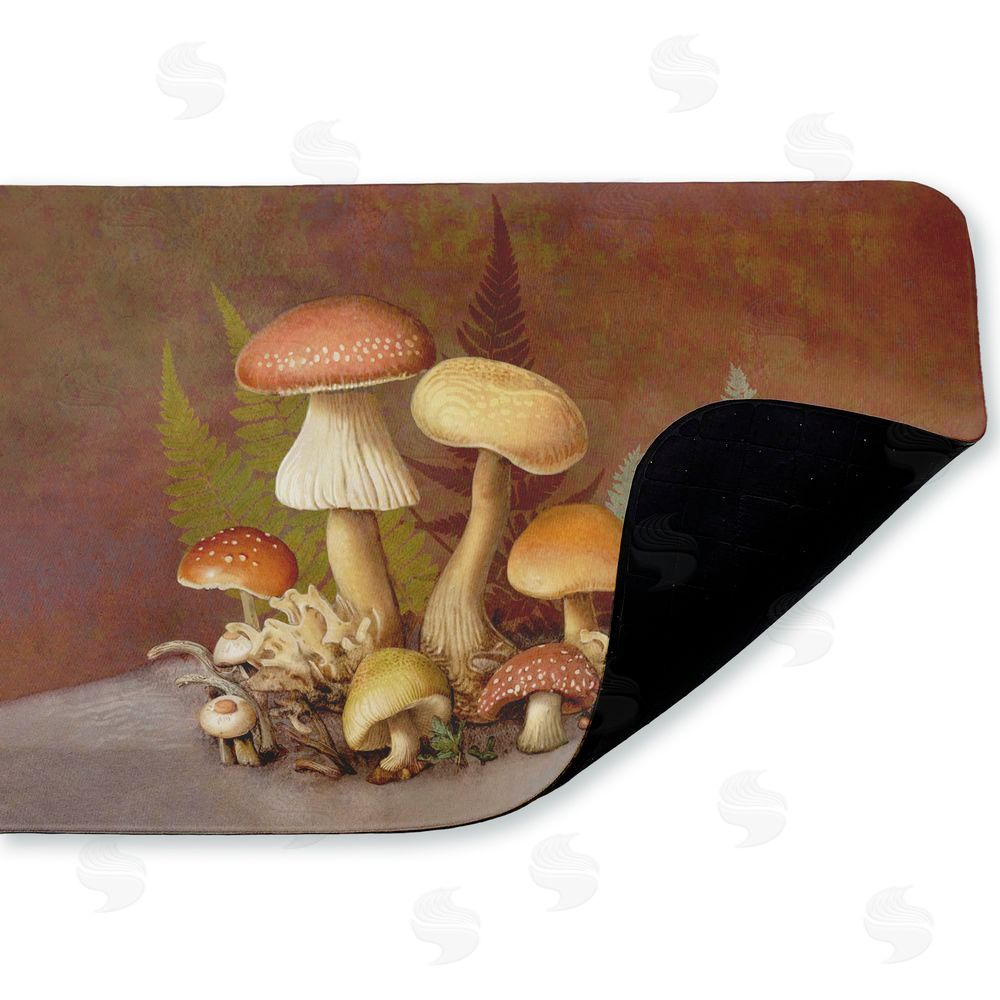 Tim Coffey | Mushrooms & Ferns on Brown Anti-Fatigue Mat