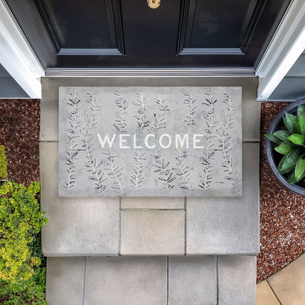 Tim Coffey | Welcome Ivy Vine Sprigs Non-Woven Door Mat