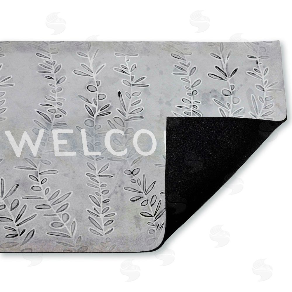 Tim Coffey | Welcome Ivy Vine Sprigs Non-Woven Door Mat