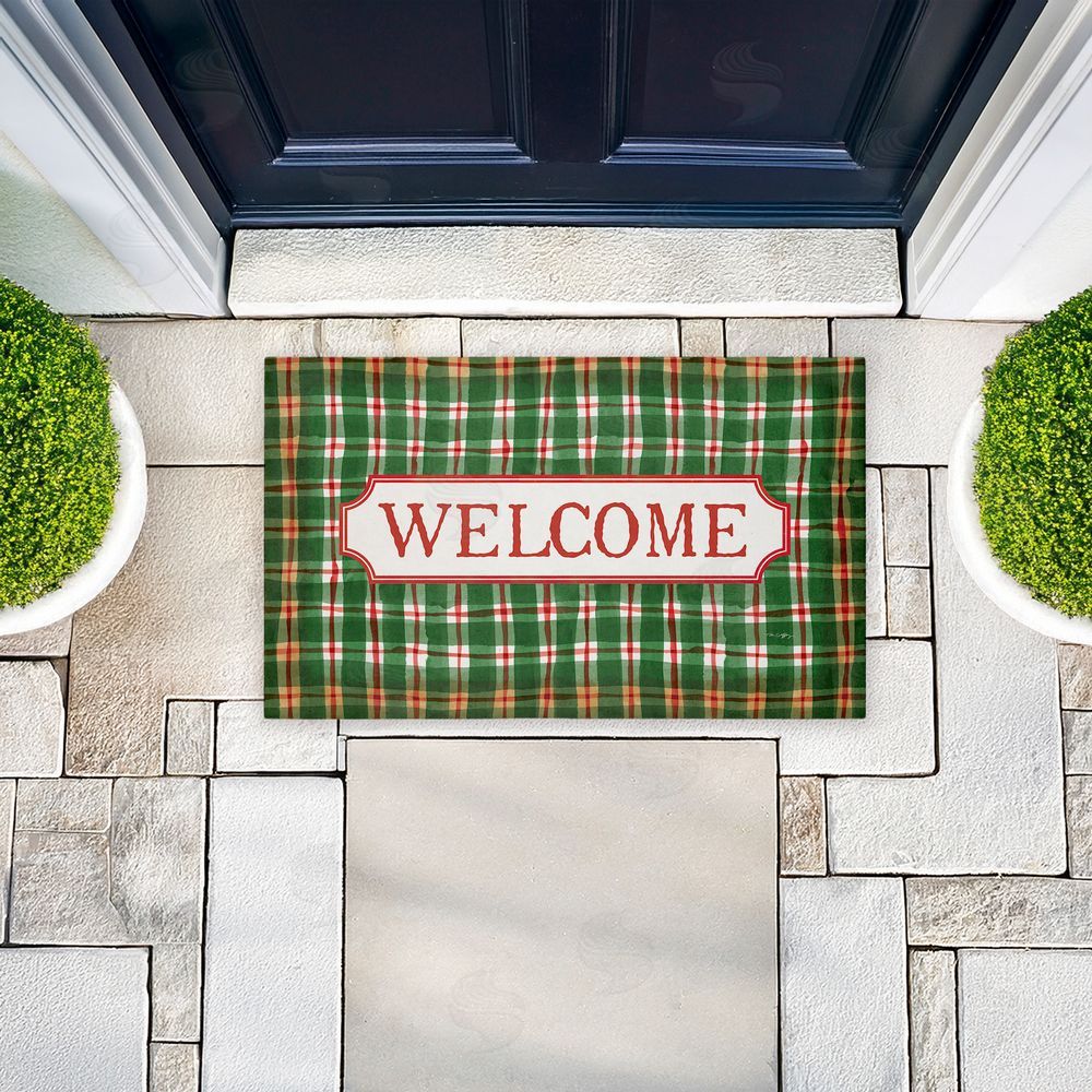 Tim Coffey | Winter Plaid Cabin Welcome Non-Woven Door Mat