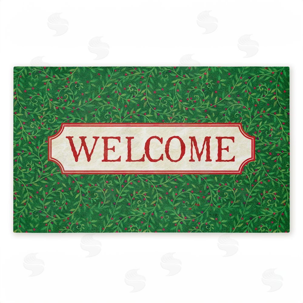 Tim Coffey | Curled Ivy Vines Welcome Non-Woven Door Mat