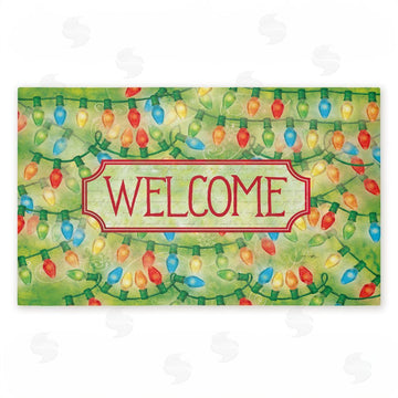Tim Coffey | Cheerful Holiday Lights Welcome Non-Woven Door Mat