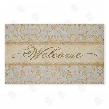 Tim Coffey | Vintage Damask Neutrals Entry Non-Woven Door Mat