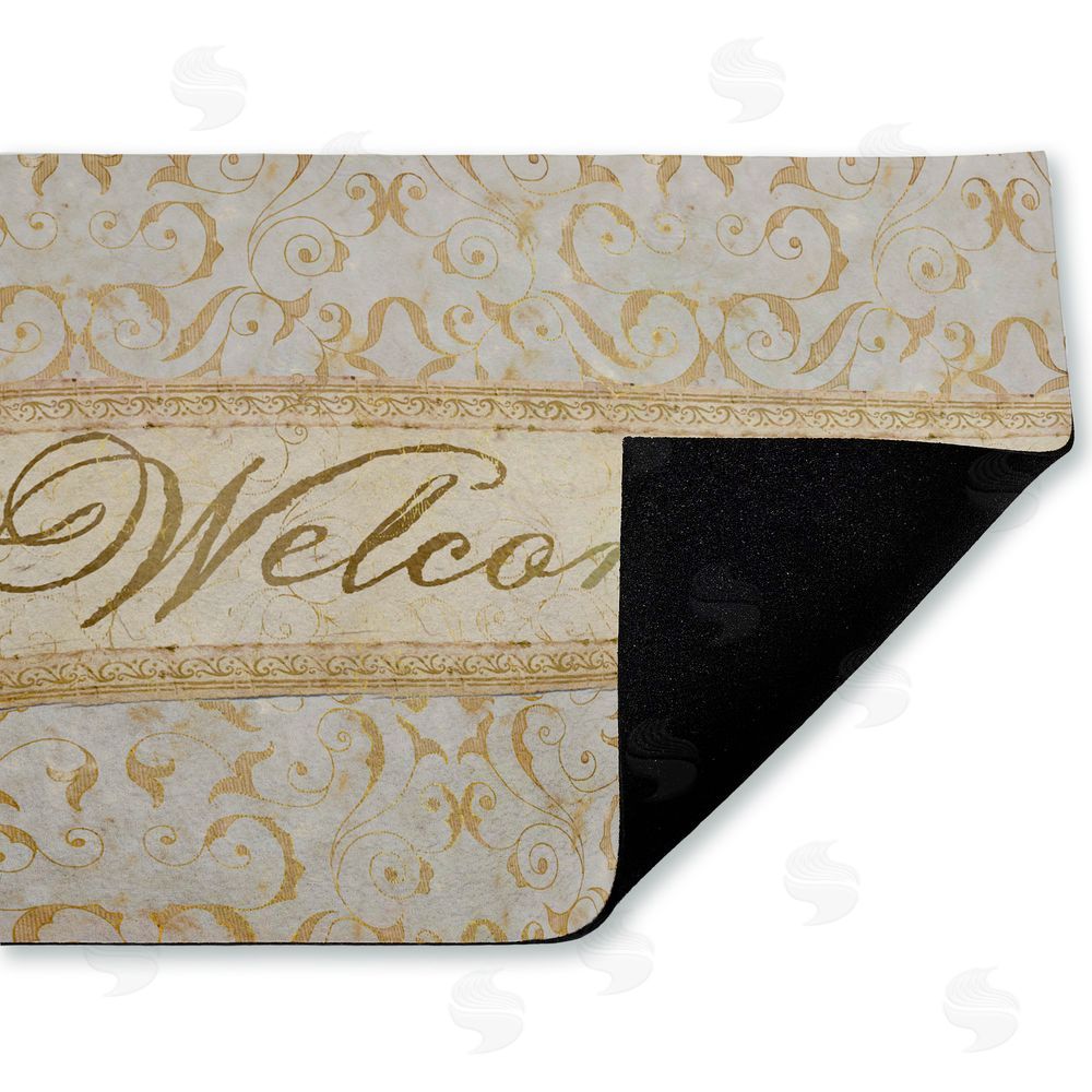 Tim Coffey | Vintage Damask Neutrals Entry Non-Woven Door Mat