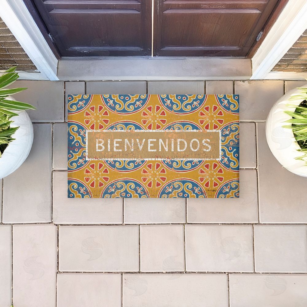 Tim Coffey | Valencia Pattern Bienvenidos Non-Woven Door Mat