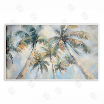 Ramona Murdock | Swaying Palms Abstract Plush Bath Mat