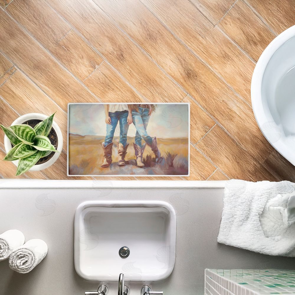 Ramona Murdock | All About The Cowboy Boots Plush Bath Mat