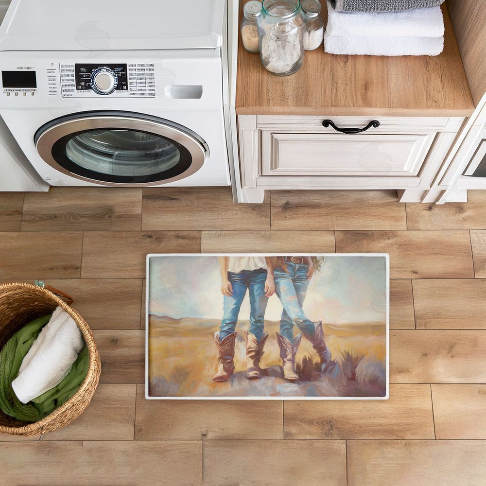 Ramona Murdock | All About The Cowboy Boots Plush Bath Mat