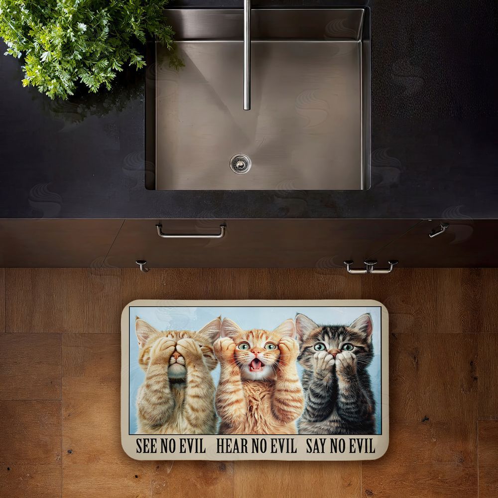 Jim Baldwin | See No Evil Cats Trio Anti-Fatigue Mat