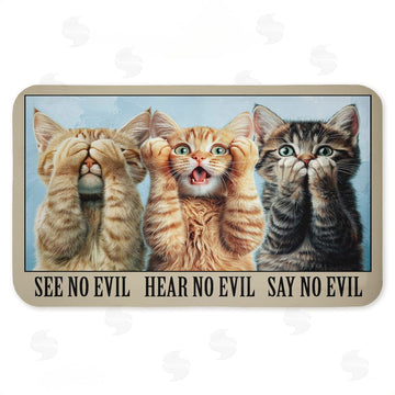Jim Baldwin | See No Evil Cats Trio Anti-Fatigue Mat