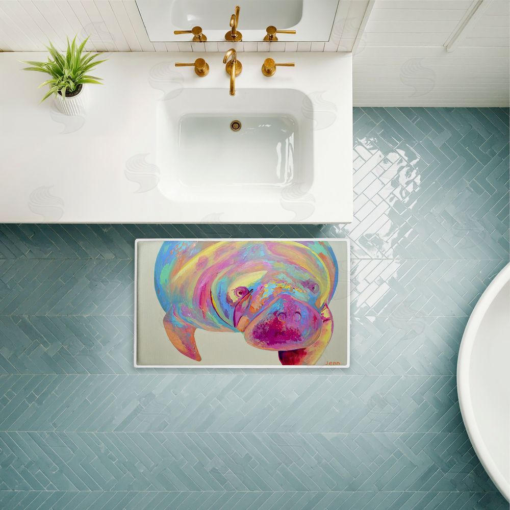 Jennifer Seeley | Chromatic Hue Manatee Plush Bath Mat
