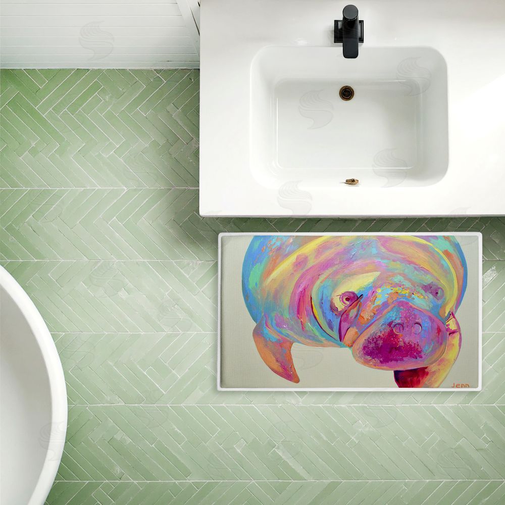 Jennifer Seeley | Chromatic Hue Manatee Plush Bath Mat