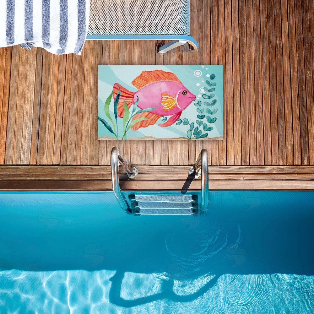 Audrey Jeanne Roberts | Fun Bright Fish Underwater Non-Woven Door Mat