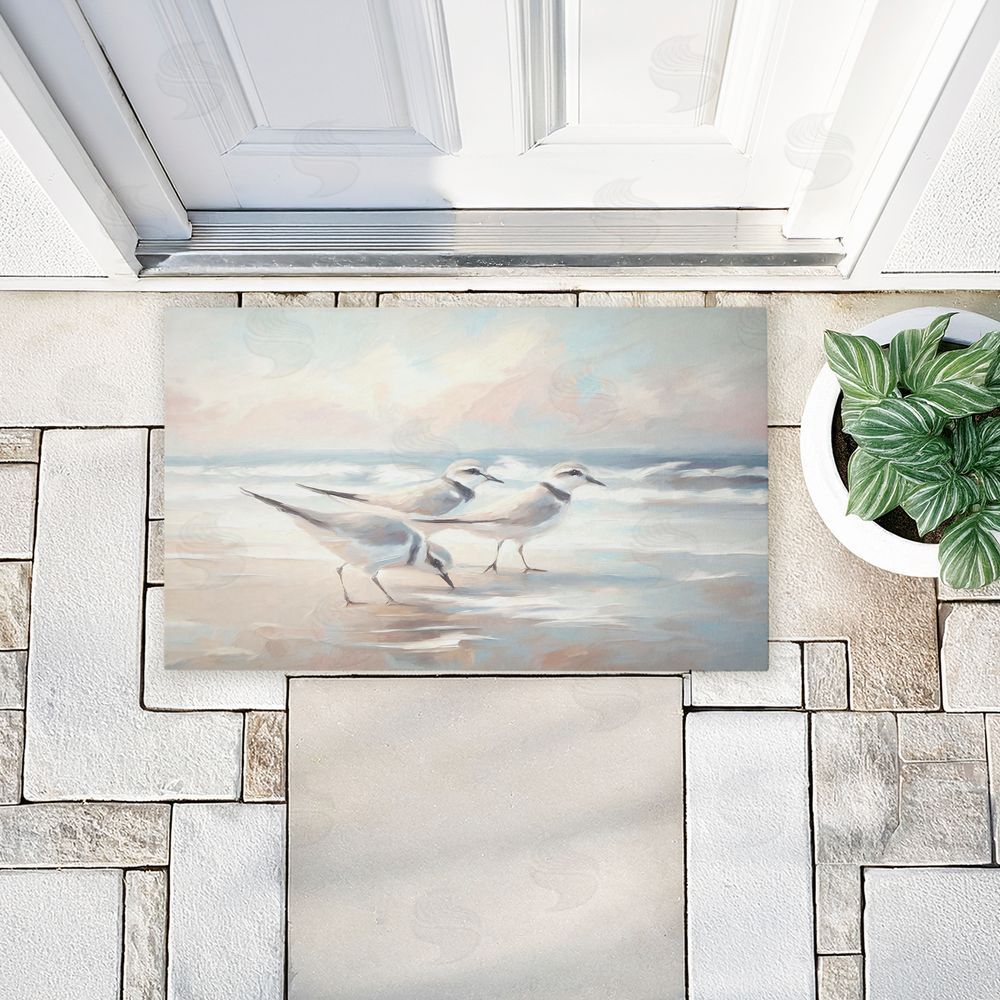 Ramona Murdock | Blue Haven Bay Sandpipers Non-Woven Door Mat