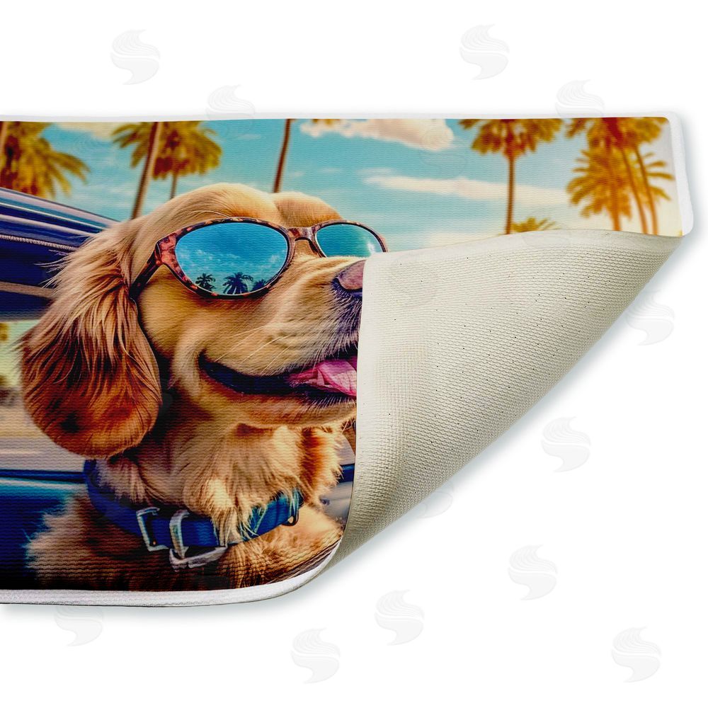 Image World | Cool Puppy Tropical Sunset Plush Bath Mat