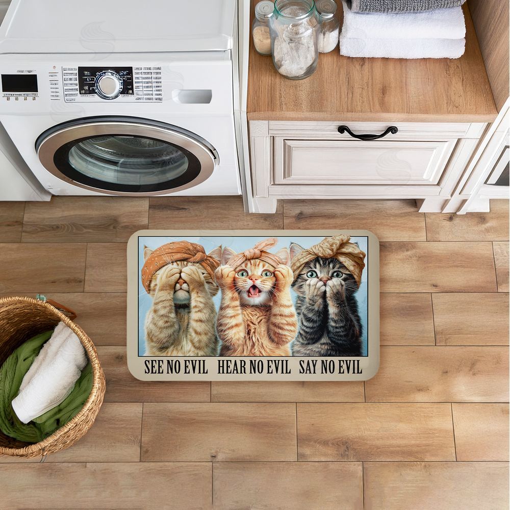 Jim Baldwin | No Evil Cats Trio Anti-Fatigue Mat