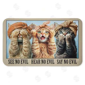 Jim Baldwin | No Evil Cats Trio Anti-Fatigue Mat