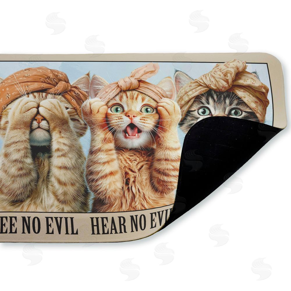Jim Baldwin | No Evil Cats Trio Anti-Fatigue Mat