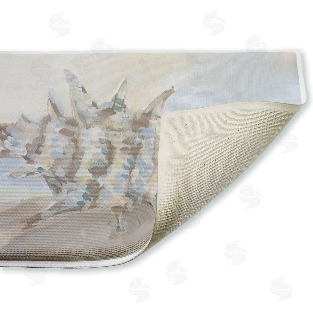 Jetty Home, LLC | Spiky Seashell on Shore Plush Bath Mat