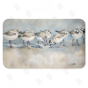 Ramona Murdock | Shore Birds In A Line Anti-Fatigue Mat
