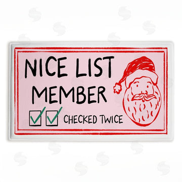 JJ Design House LLC | Pink Nice List Ticket Plush Bath Mat