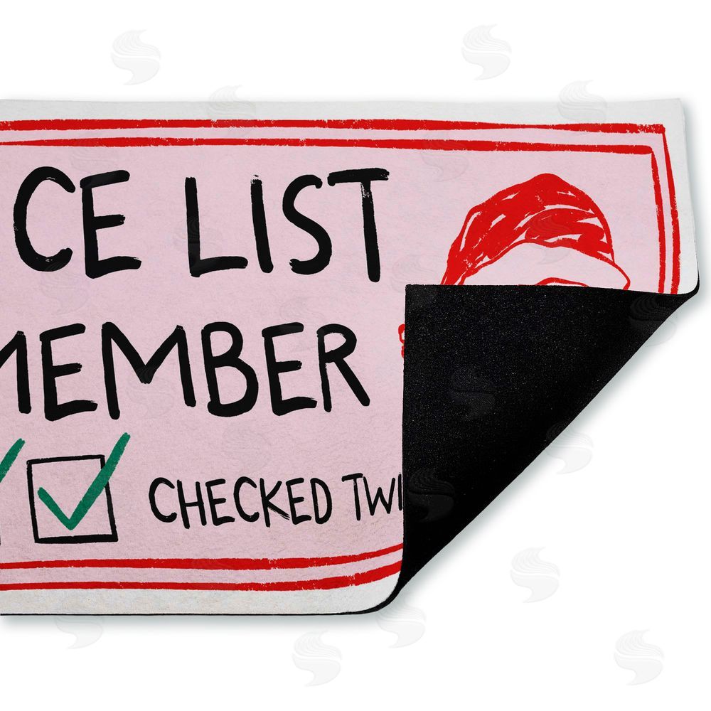 JJ Design House LLC | Pink Nice List Ticket Non-Woven Door Mat