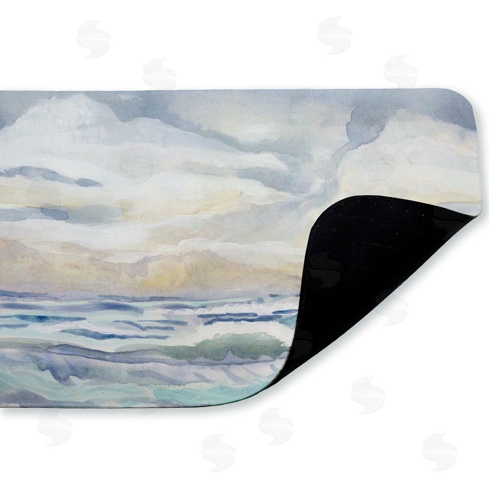 Audrey Jeanne Roberts | Tranquil Watercolor Waves Anti-Fatigue Mat