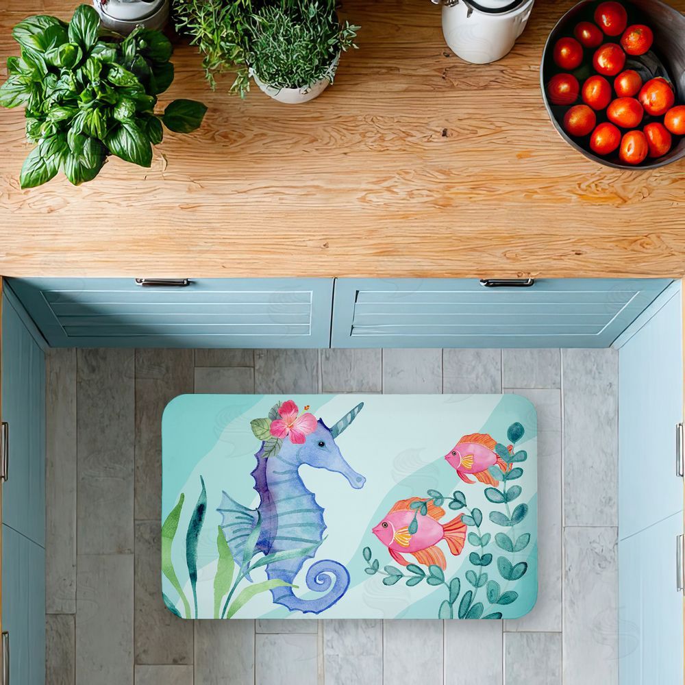 Audrey Jeanne Roberts | Horned Seahorse & Fish Anti-Fatigue Mat