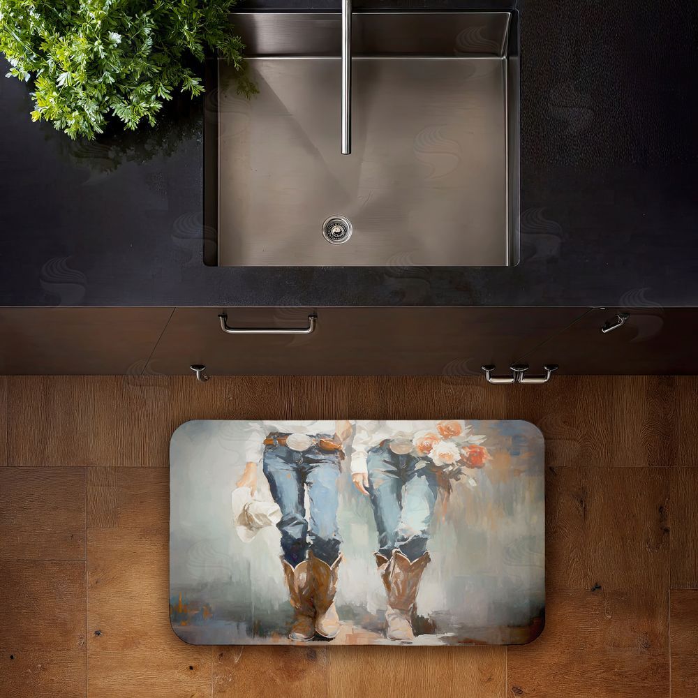 Ramona Murdock | I'll Be Me Floral Cowgirl Anti-Fatigue Mat