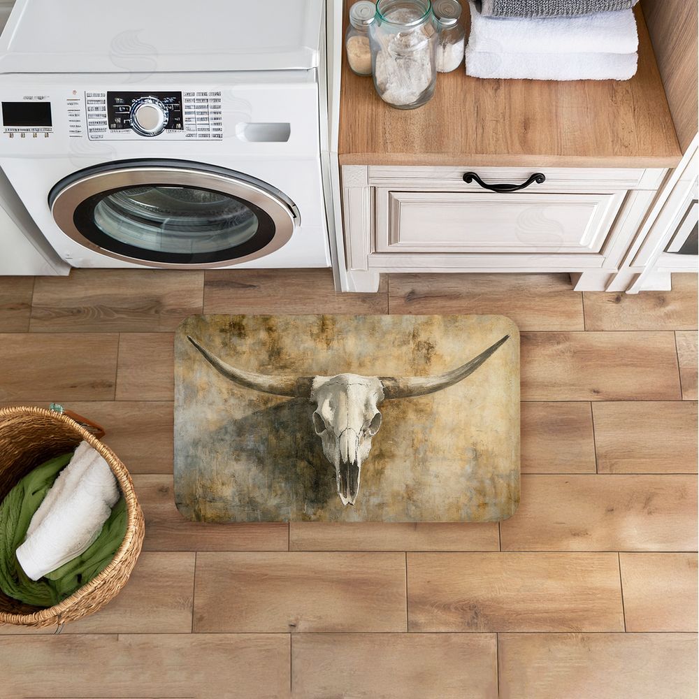 Nina Blue | Vintage Cow Skull Anti-Fatigue Mat